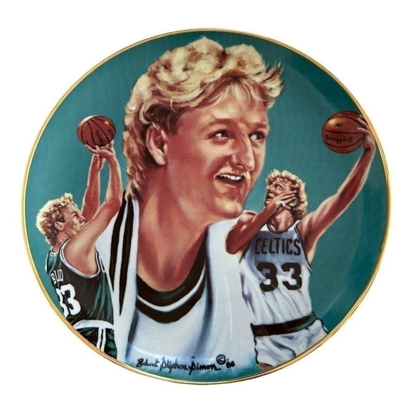 Vintage Larry Bird Sports Impressions Ltd Edtn Porcelain Plate Collector's Plate - Picture 1 of 2